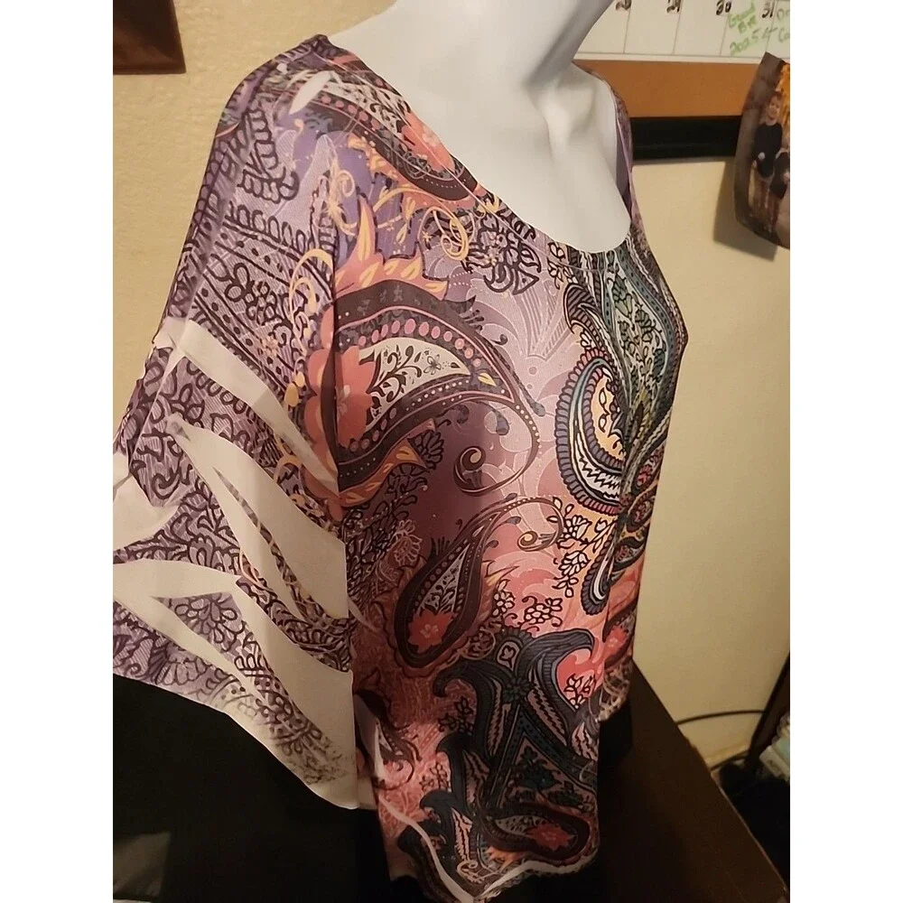 Larians Boho Sheer Cover Up Women’s Size 1X XL Plus Size - Picture 4 of 6